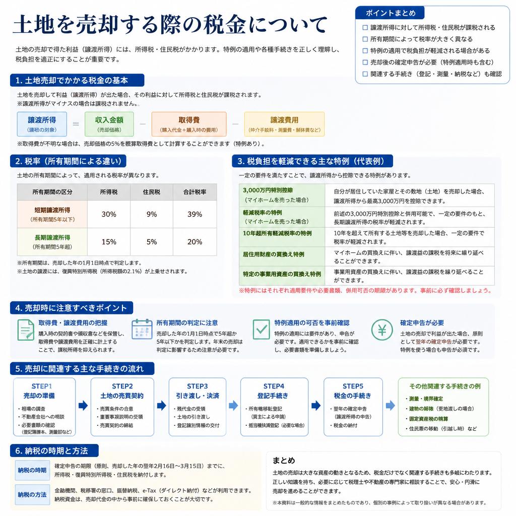 土地の売却と税金：知っておくべきポイント