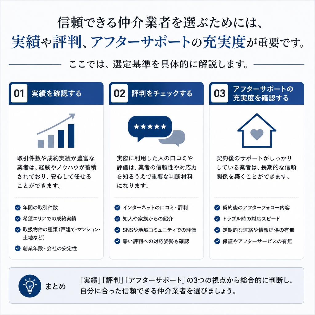 仲介業者の選び方