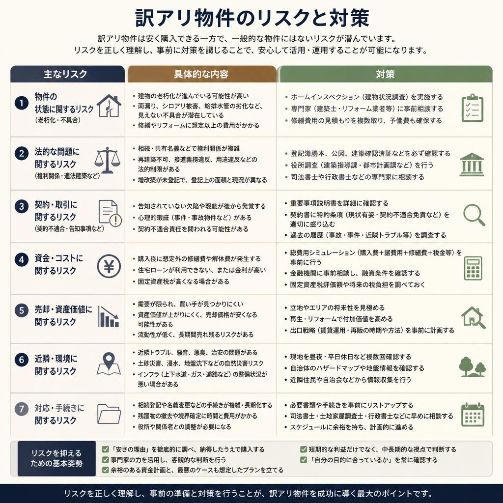 訳アリ物件のリスクとその対策
