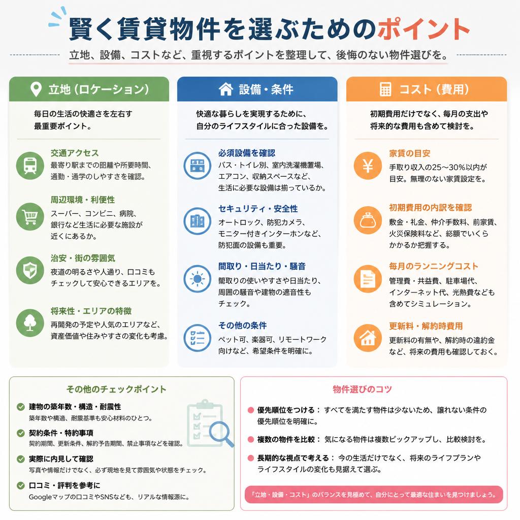 2. 賢い賃貸物件の選び方