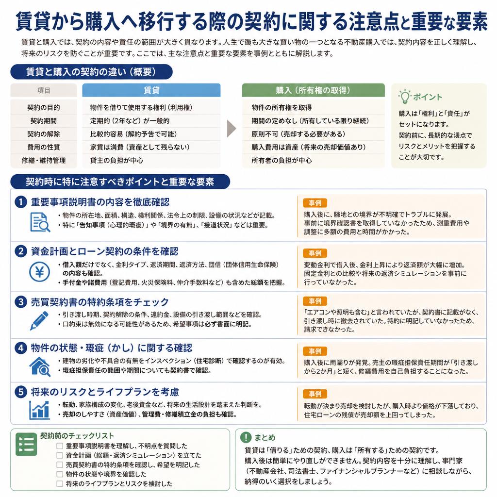4. 購入契約の注意点とは？