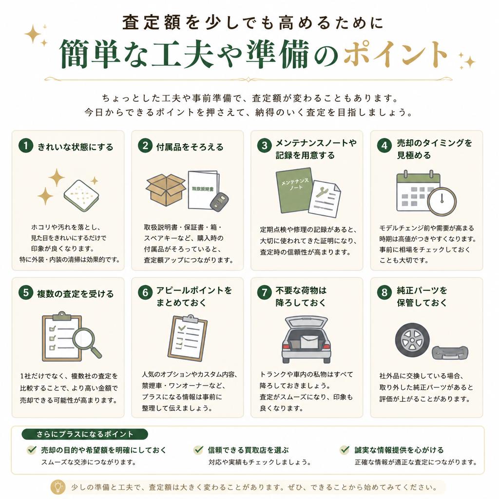 査定額を高めるためのコツ