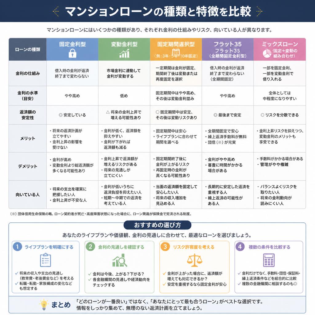 2. マンションローンの種類