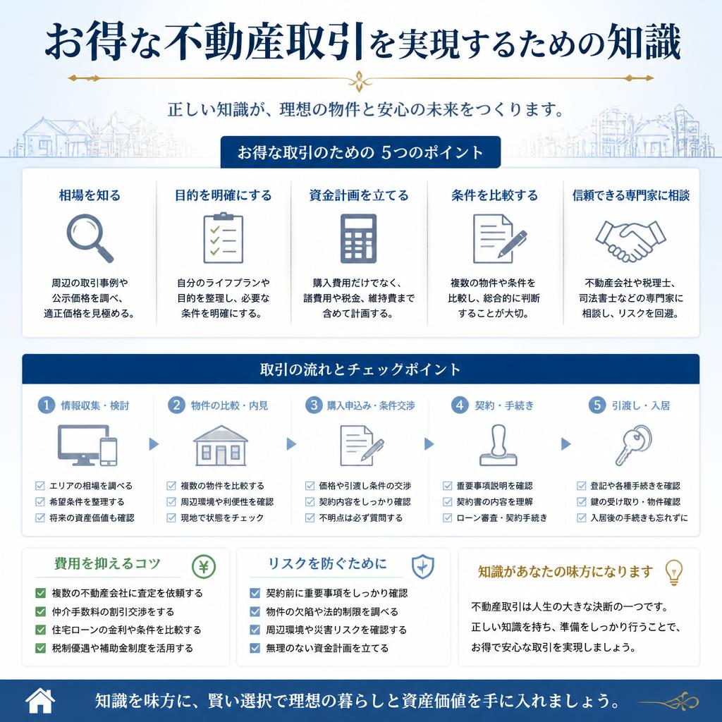 お得な不動産取引を実現するための知識