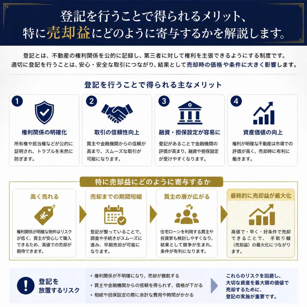 4. 登記手続きを行うメリット