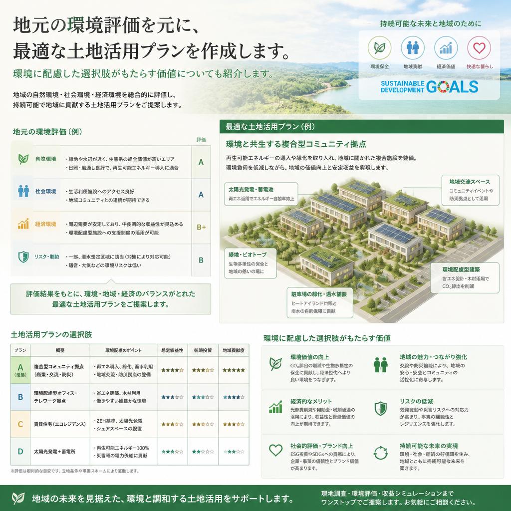 環境評価を活かした土地活用