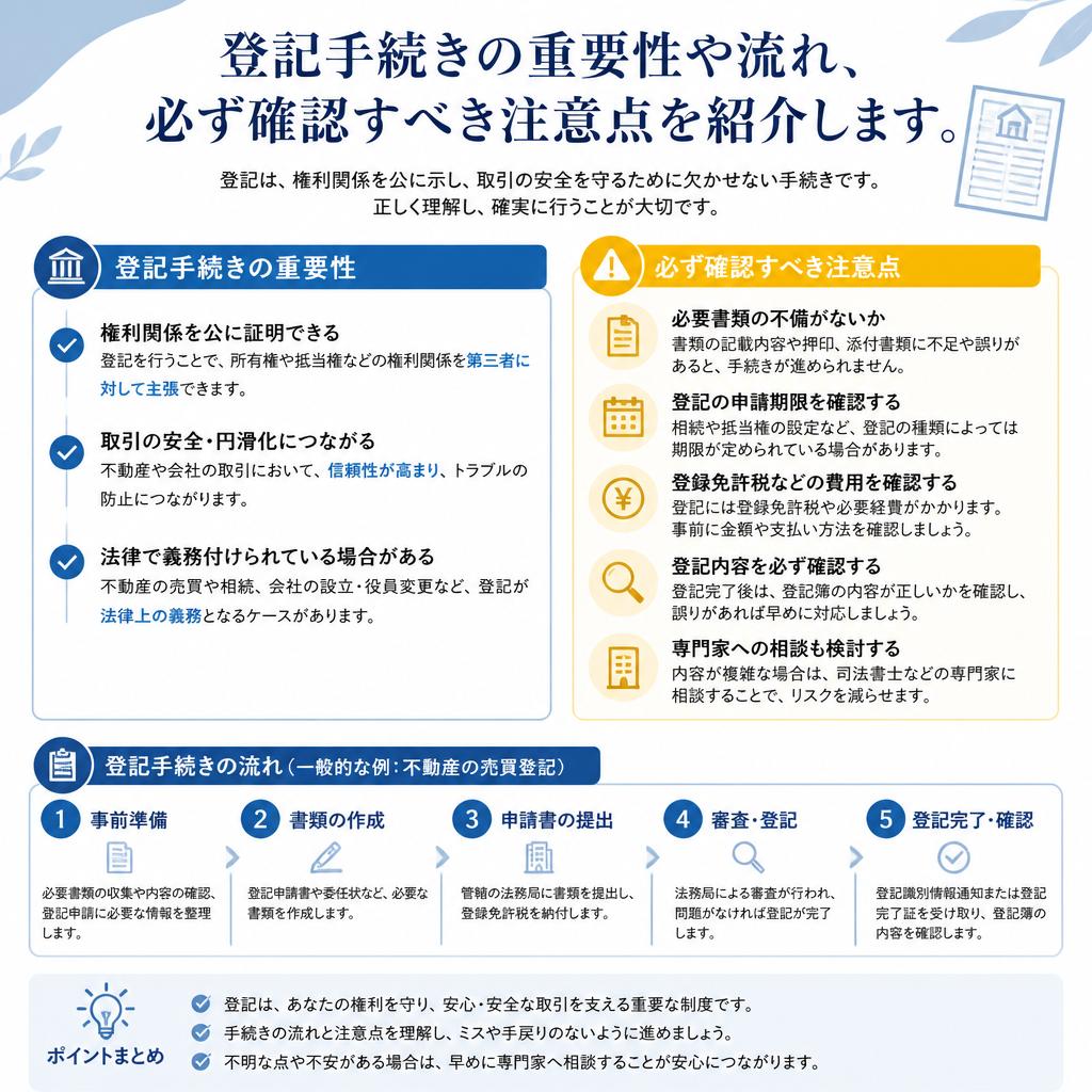 4. 登記手続きの流れと注意点