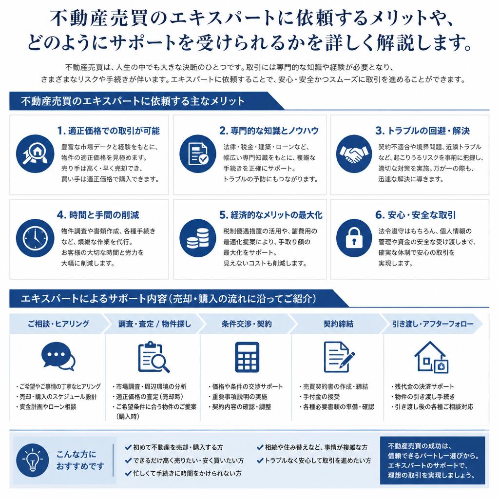 プロのサポートでスムーズな売却