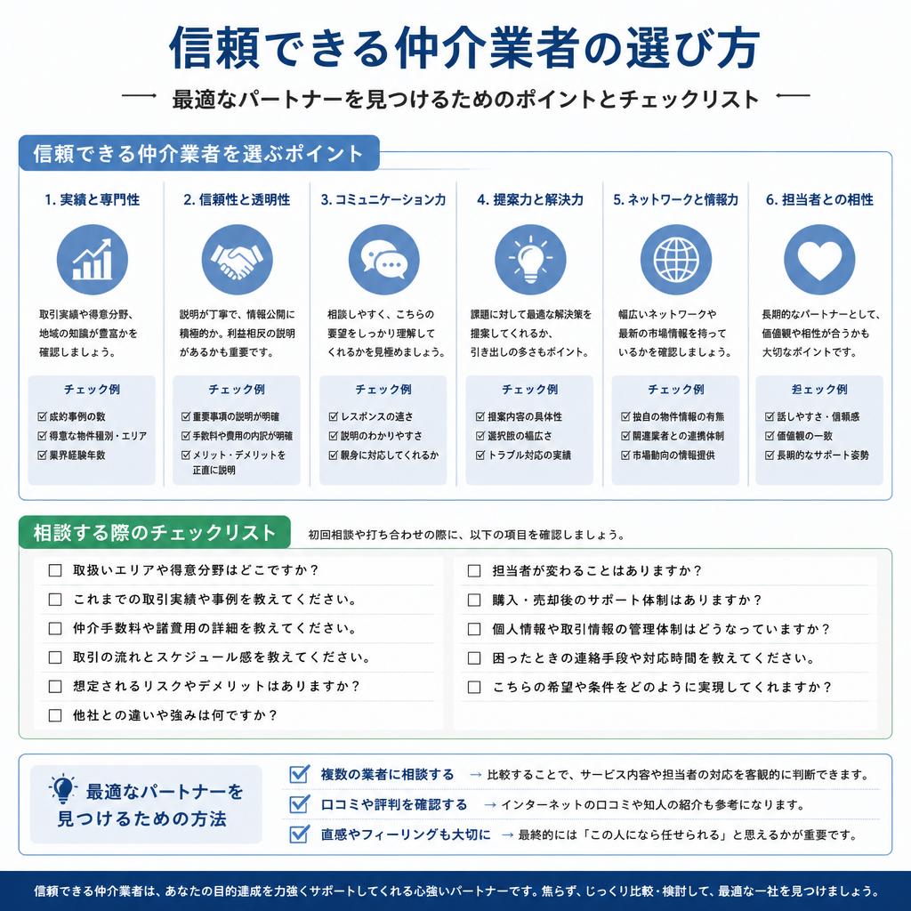 仲介業者の選び方