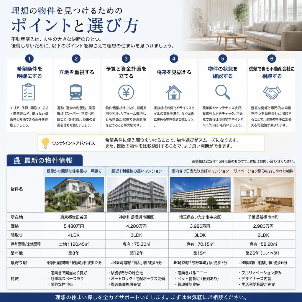 理想の住まいを見つける鍵