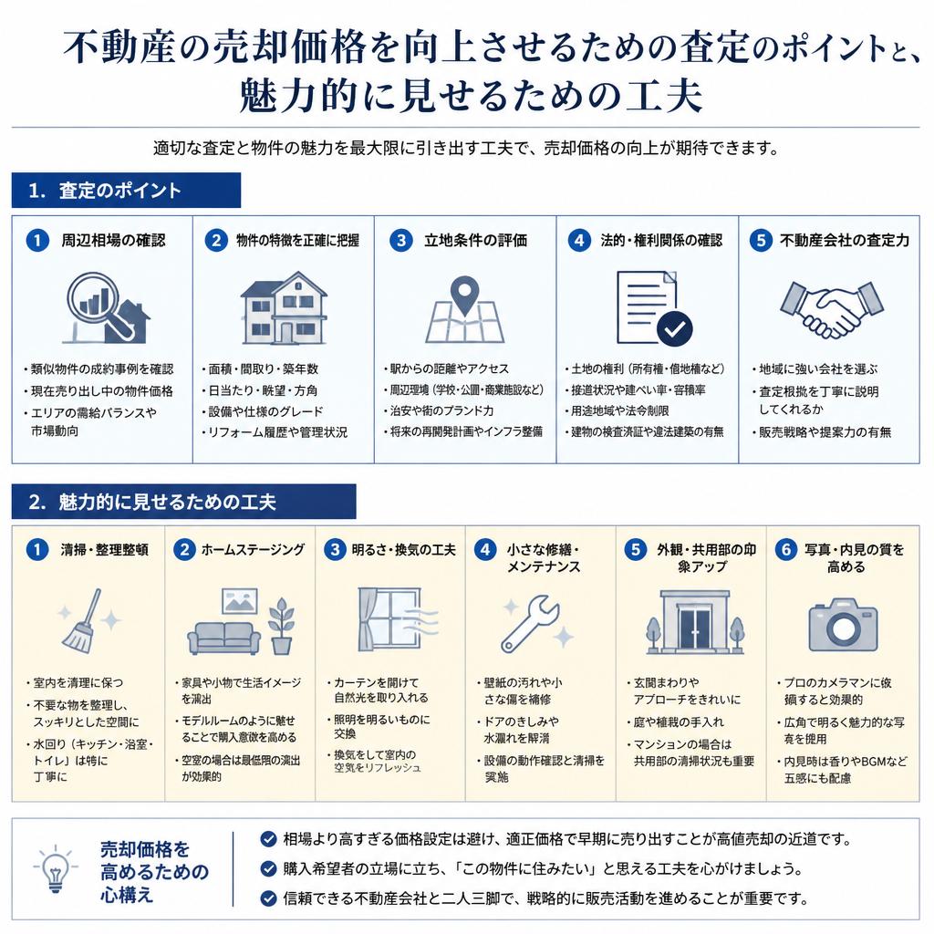 売却価格を最大化する査定の方法