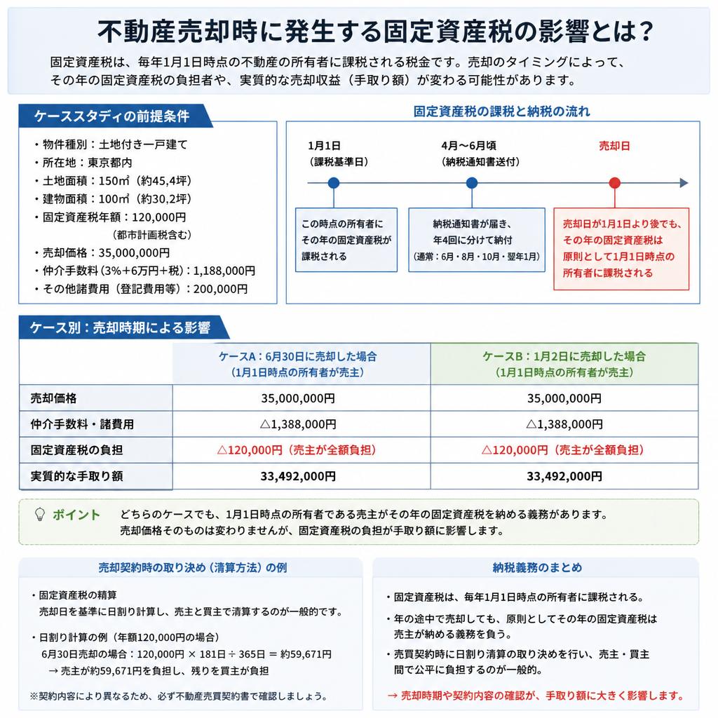 不動産売却に対する固定資産税の影響