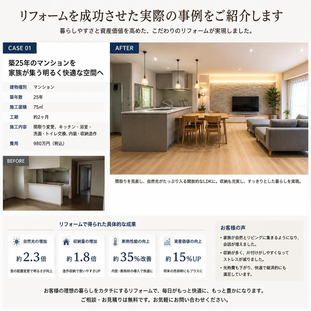 5. 成功事例：リフォームがもたらした実績