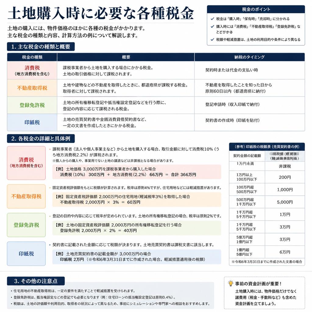 土地購入にかかる税金とは？