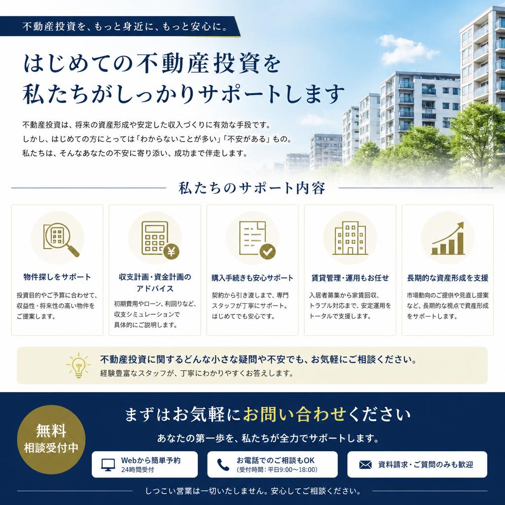 7. あなたの不動産投資をサポート