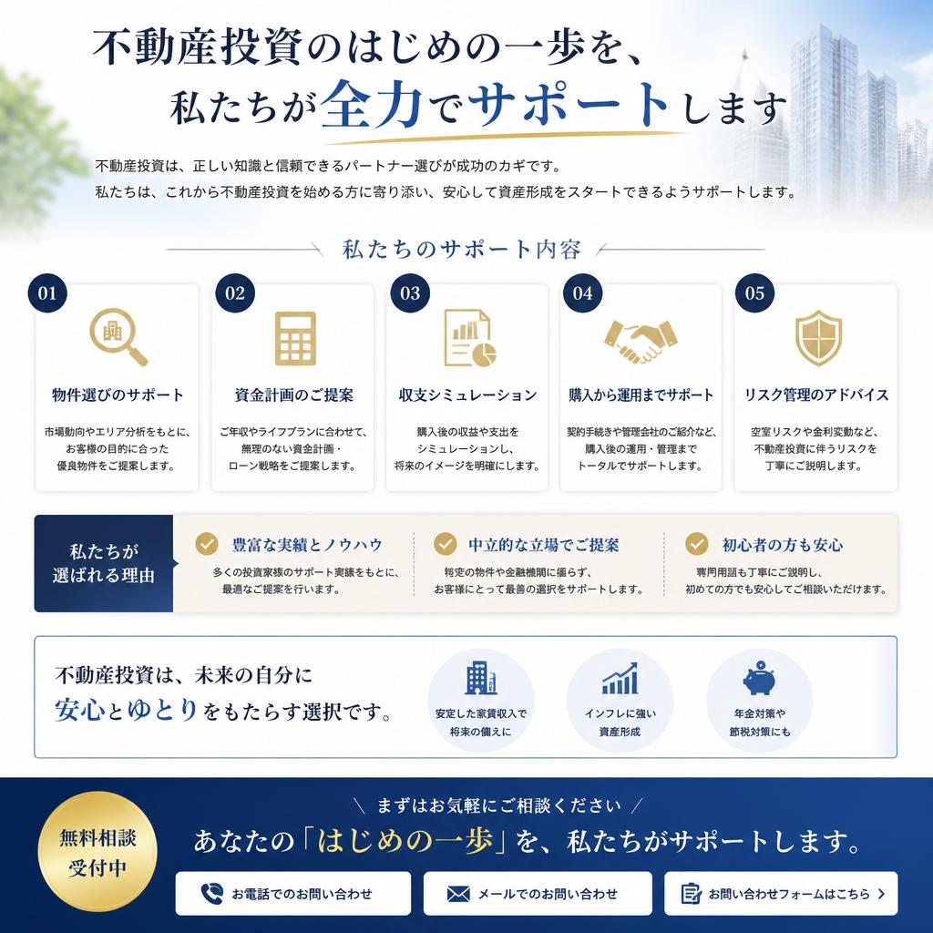 7. あなたの不動産投資をサポート