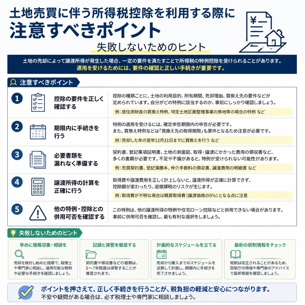 税金軽減に向けた注意点