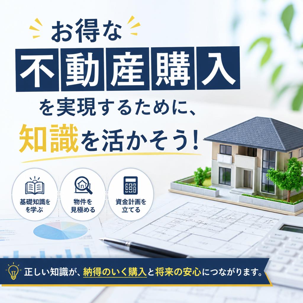 お得な不動産購入を実現するために、知識を活かそう！