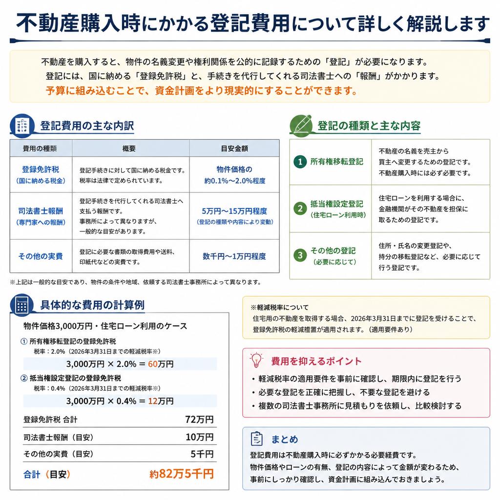 登記費用の理解と準備