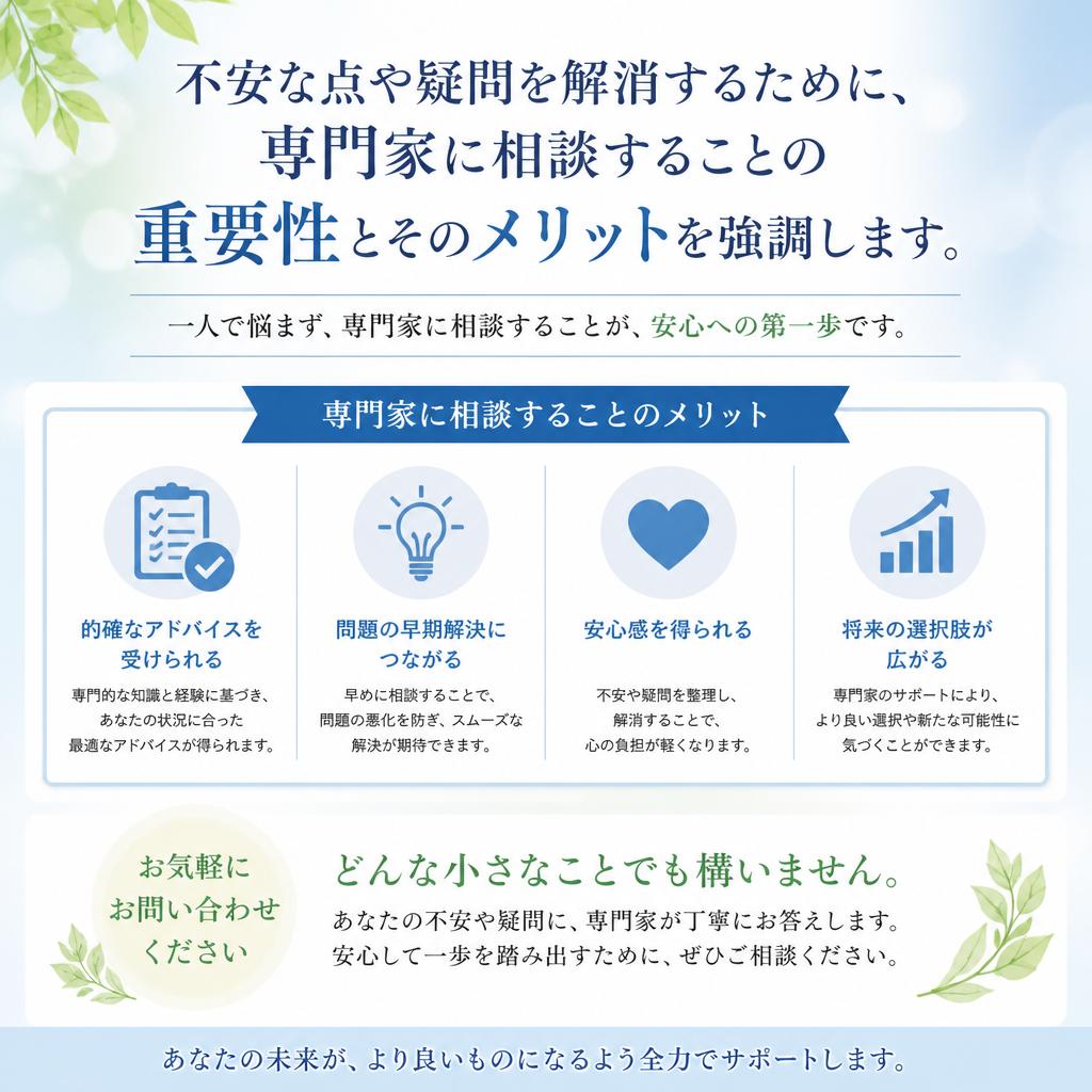 専門家への相談をお勧めします