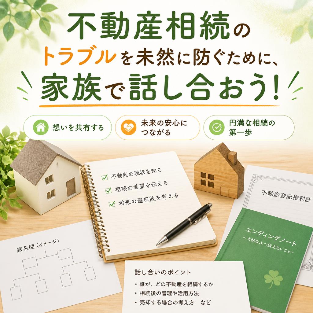 不動産相続のトラブルを未然に防ぐために、家族で話し合おう！