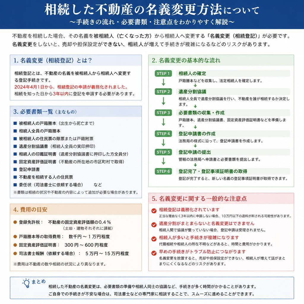 名義変更の流れと注意点