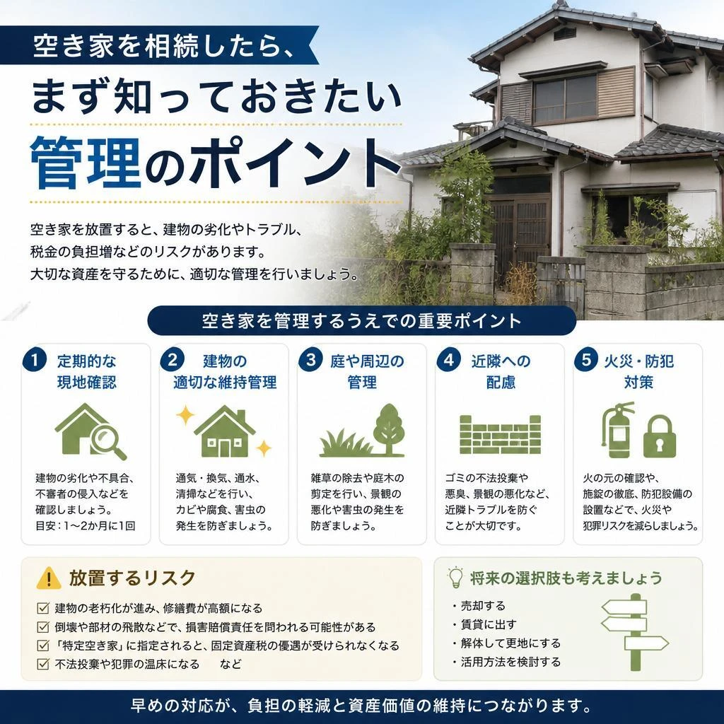 空き家を相続したら、まず知っておきたい管理のポイント