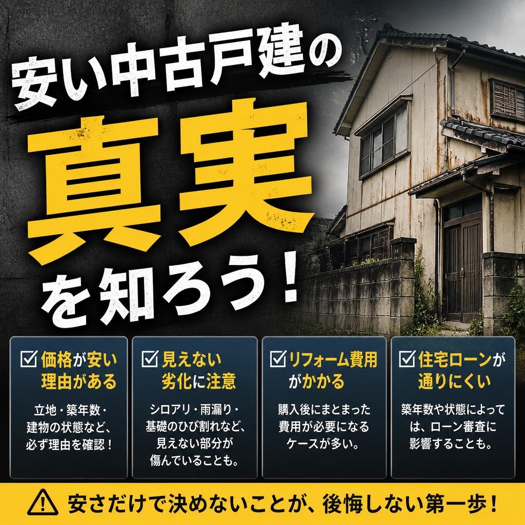 安い中古戸建の真実を知ろう！