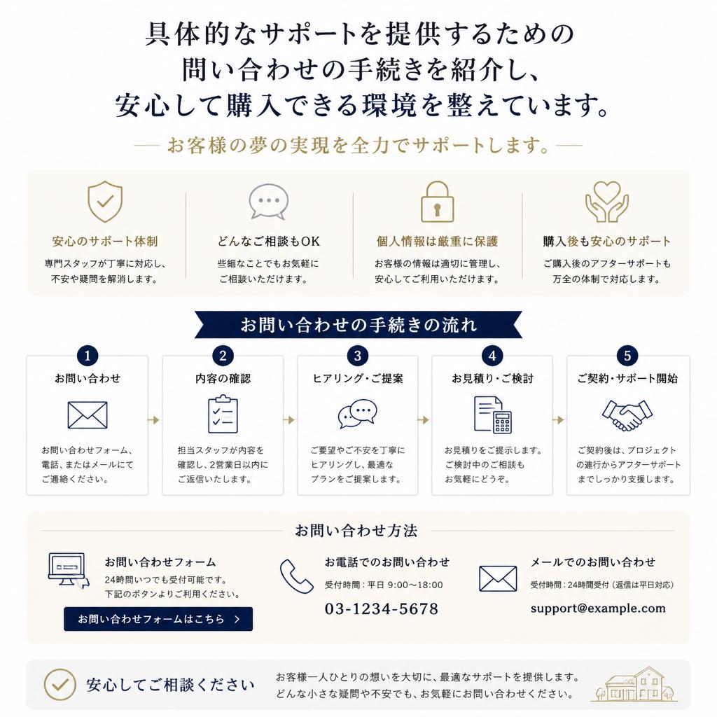 お問い合わせで不安を解消