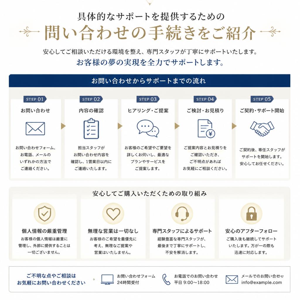 お問い合わせで不安を解消
