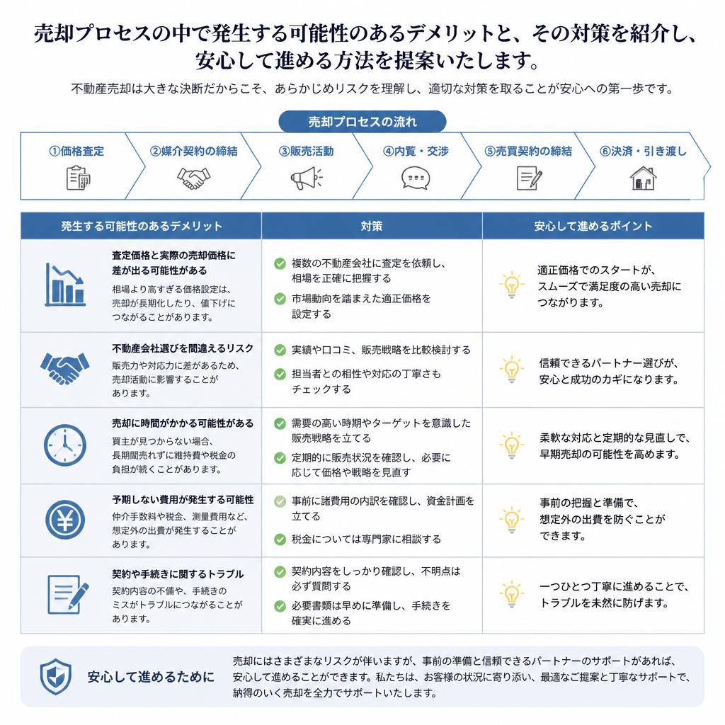 売却時のデメリットとその解消法