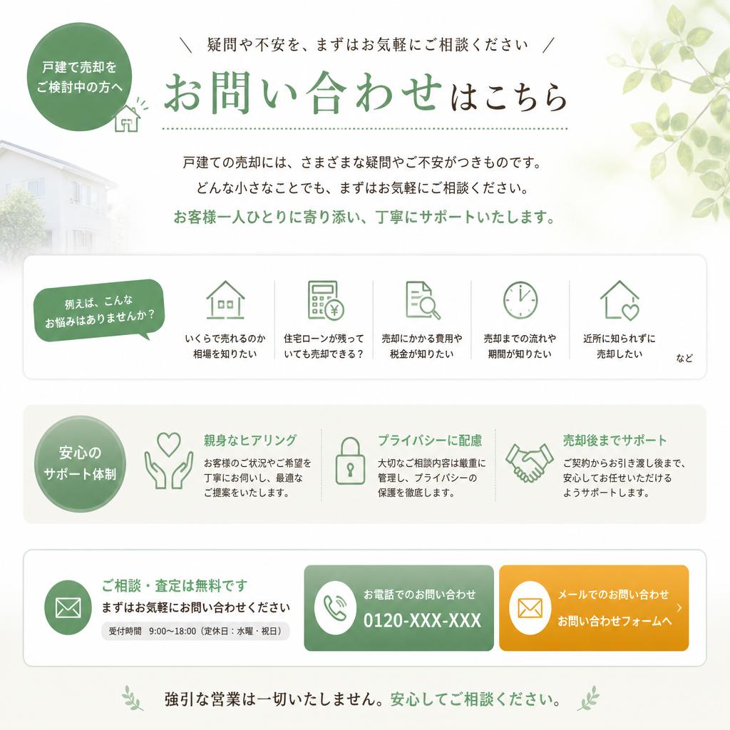 お問い合わせはお気軽に！