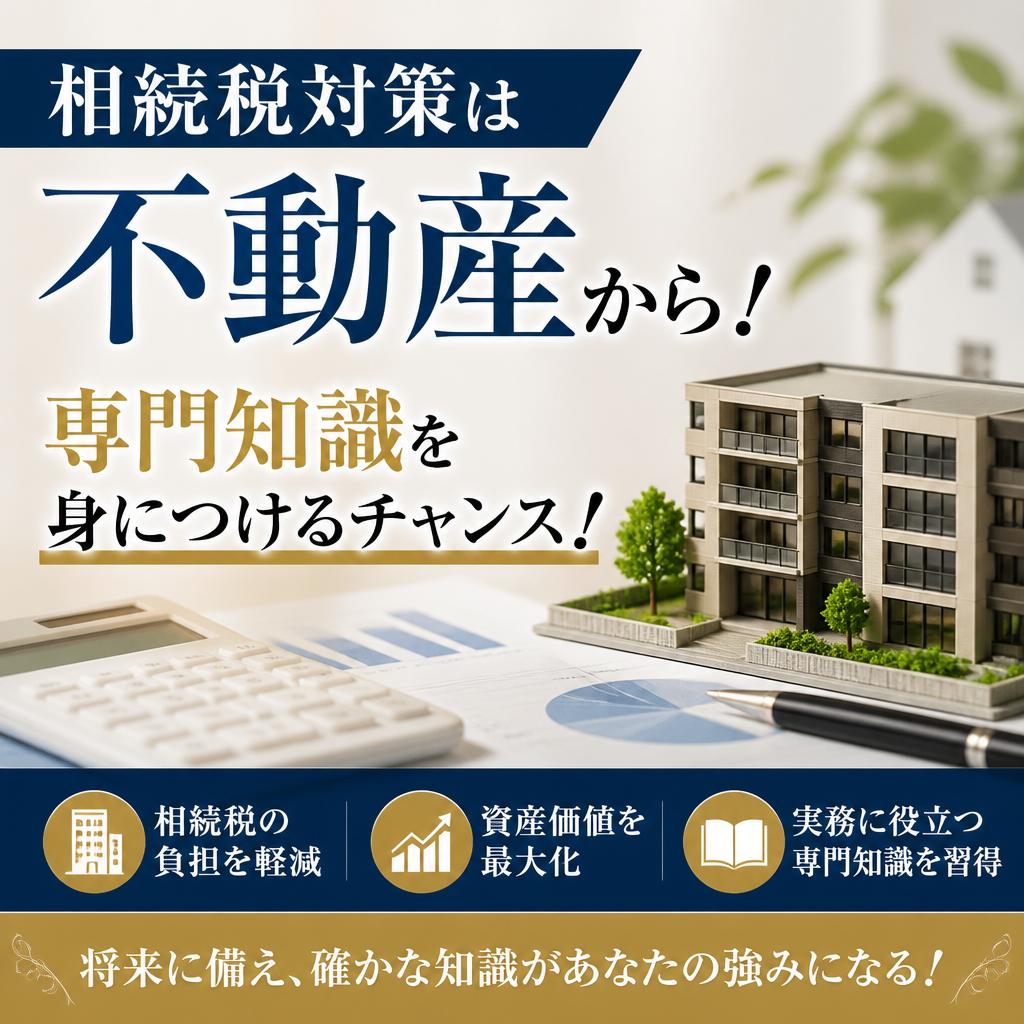 相続税対策は不動産から！専門知識を身につけるチャンス！