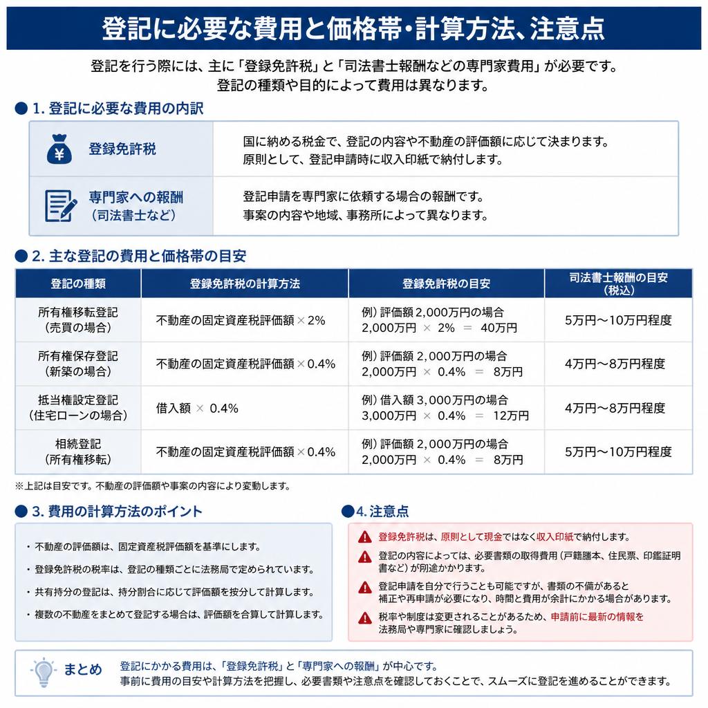 登記費用とは?